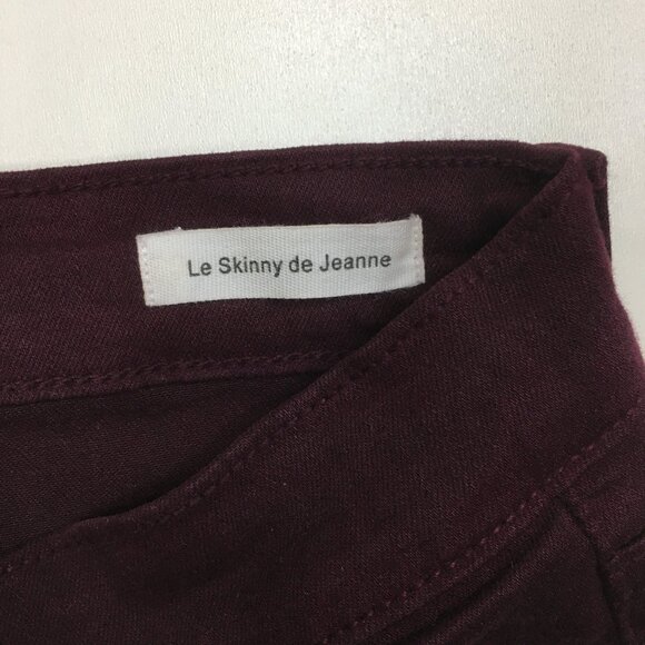 FRAME Denim Le Skinny De Jeanne Mahogany Wash Fray Hem Slim Fit Skinny Jeans - Picture 3 of 10